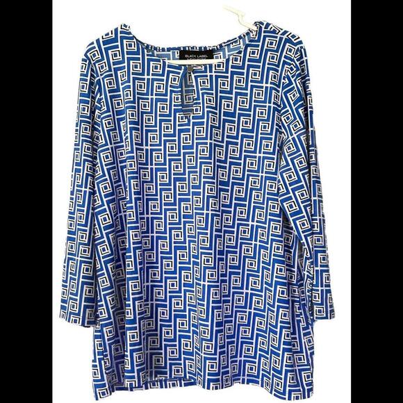 Evan Picone Tops - Black Label by Evan-Picone Women's Blouse Long Sleeve Size XL